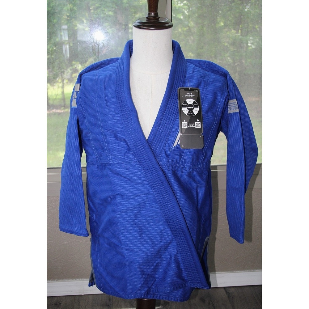 NWT ELITE Martial Arts F2 Blue MMA Judo Muay Thai Set Top Pants gis uniform